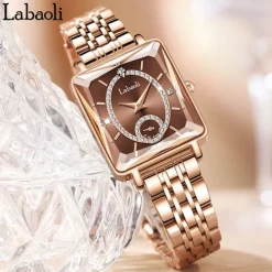 Labaoli Women Quartz Watch Creative Fashion Casual Wristwatch Waterproof Decoration Stainless Steel Watch