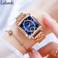 Labaoli Women Quartz Watch Creative Fashion Casual Wristwatch Waterproof Decoration Stainless Steel Watch