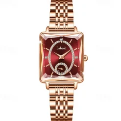 Labaoli Women Quartz Watch Creative Fashion Casual Wristwatch Waterproof Decoration Stainless Steel Watch