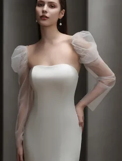 Lace Elbow Length Glove Elegant / Classic Style With Pure Color Wedding / Party Glove