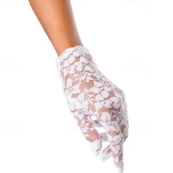 Lace Wrist Length Glove Elegant / Lace With Pure Color Wedding / Party Glove