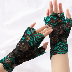 Lace Wrist Length Glove Vintage Style / Lace With Ruffles Wedding / Party Glove