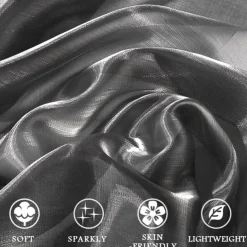 Ladiery Silky Shawls and Wraps for Evening Dresses Women Sheer Soft Bridesmaid Wedding Formal Party Organza Shawl