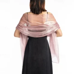 Ladiery Women Chiffon Shawls and Wraps for Evening Dresses, Elegant Soft Sheer Chiffon Stole Bride Wedding Scarf