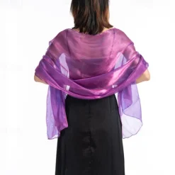 Ladiery Women Chiffon Shawls and Wraps for Evening Dresses, Elegant Soft Sheer Chiffon Stole Bride Wedding Scarf