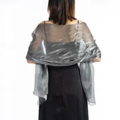 Ladiery Women Chiffon Shawls and Wraps for Evening Dresses, Elegant Soft Sheer Chiffon Stole Bride Wedding Scarf