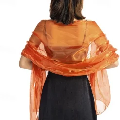 Ladiery Women Chiffon Shawls and Wraps for Evening Dresses, Elegant Soft Sheer Chiffon Stole Bride Wedding Scarf