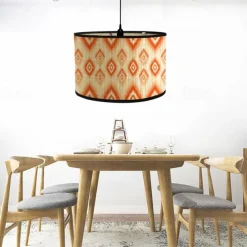 Lampshade Printing Retro Folk House Decoration Chandelier Bamboo Lighting Handicraft Ethnic Style