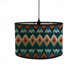 Lampshade Printing Retro Folk House Decoration Chandelier Bamboo Lighting Handicraft Ethnic Style