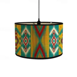 Lampshade Printing Retro Folk House Decoration Chandelier Bamboo Lighting Handicraft Ethnic Style