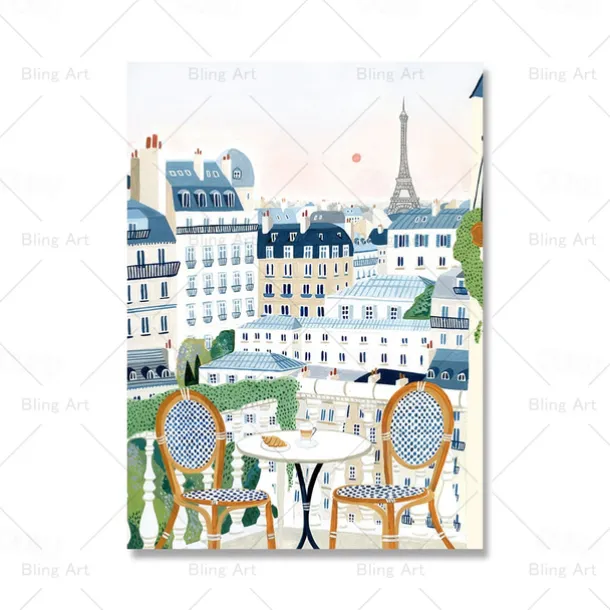 Landscape Wall Art Canvas Nordic Vintage Travel City Poster Paris Lisbon Japan Landscape Art Canvas Painting Housewarming Gift Wall Pictures Home Decor No Frame
