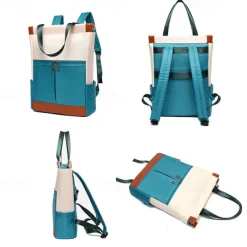 Laptop Backpack Bags 15.6" inch Compatible with Macbook Air Pro, HP, Dell, Lenovo, Asus, Acer, Chromebook Notebook Waterpoof Shock Proof Nylon Fiber Solid Color for Business Office