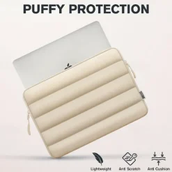 Laptop Bag Tablet Sleeve Puffy Tablet Sleeve Laptop Pouch Compatible Shock Proof Solid Color Laptop Bag