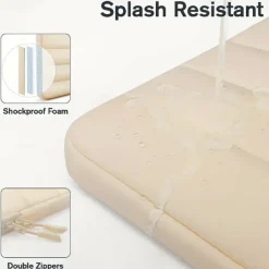 Laptop Bag Tablet Sleeve Puffy Tablet Sleeve Laptop Pouch Compatible Shock Proof Solid Color Laptop Bag