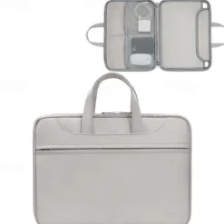 Laptop Sleeves 12" 13.3" 14" inch Compatible with Macbook Air Pro, HP, Dell, Lenovo, Asus, Acer, Chromebook Notebook Waterpoof PU Leather Solid Color for Travel Business Office Colleages & Schools