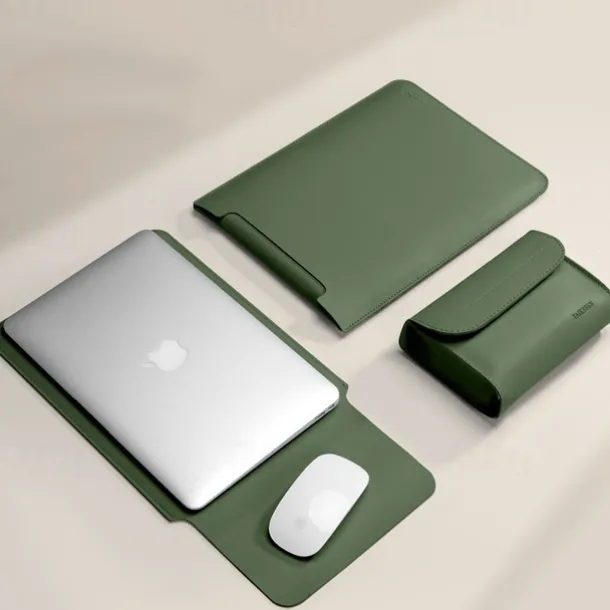 Laptop Sleeves Laptop Case 12" 13.3" 15.6" inch For Macbook Air Pro HP Dell Lenovo Asus Chromebook Notebook Carrying Case Cover Waterpoof PU Leather Case With Small Bag For Business Office Travel