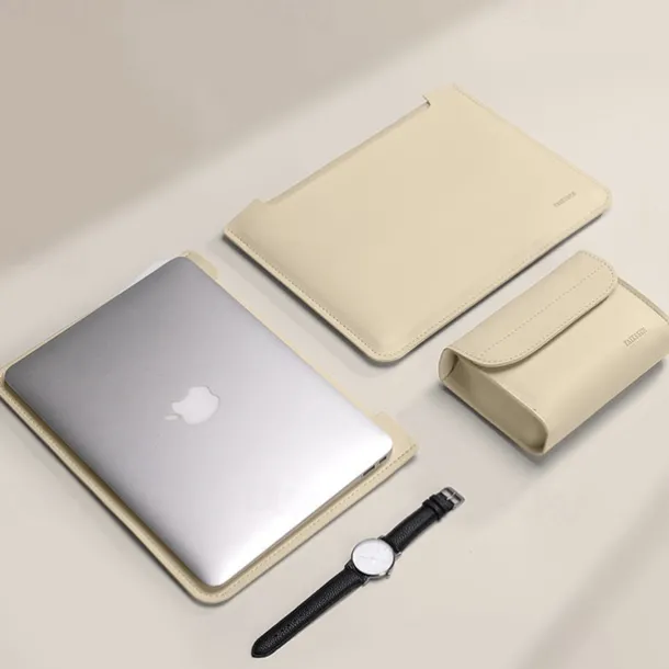 Laptop Sleeves Laptop Case 12" 13.3" 15.6" inch For Macbook Air Pro HP Dell Lenovo Asus Chromebook Notebook Carrying Case Cover Waterpoof PU Leather Case With Small Bag For Business Office Travel