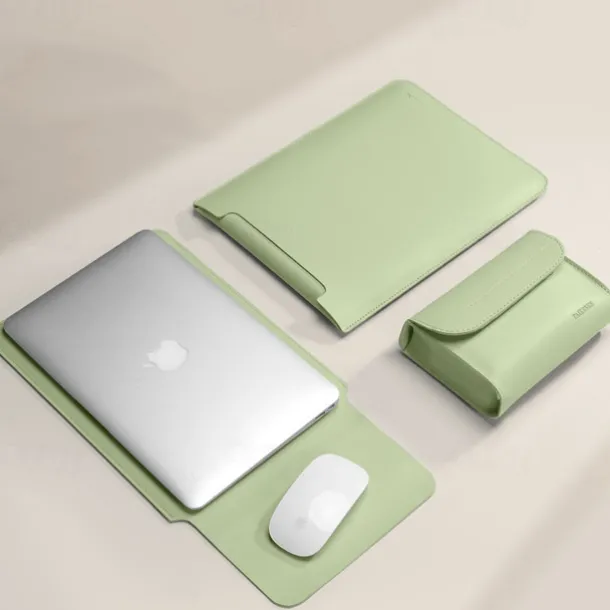 Laptop Sleeves Laptop Case 12" 13.3" 15.6" inch For Macbook Air Pro HP Dell Lenovo Asus Chromebook Notebook Carrying Case Cover Waterpoof PU Leather Case With Small Bag For Business Office Travel