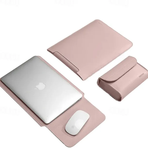 Laptop Sleeves Laptop Case 12" 13.3" 15.6" inch For Macbook Air Pro HP Dell Lenovo Asus Chromebook Notebook Carrying Case Cover Waterpoof PU Leather Case With Small Bag For Business Office Travel