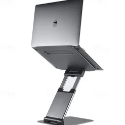 Laptop Stand for Desk Adjustable Laptop Stand Metal Silicone Portable Foldable All-In-1 Laptop Holder Compatible with Kindle Fire iPad Pro MacBook Air Pro 9 to 15.6 inch 17 inch