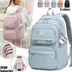 Large Capacity Multi-Compartment Backpack – Stylish and Durable School Bag with Multiple Pockets, Ideal for StudentsBack to School and Travel, Available in 5 Colors