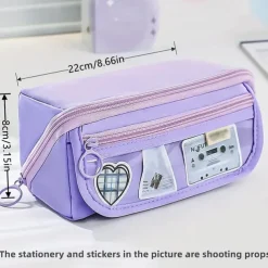 Large Capacity Student Pencil Case High Appearance Level Girl Stationery Case Multi-functional Pencil Case