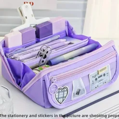 Large Capacity Student Pencil Case High Appearance Level Girl Stationery Case Multi-functional Pencil Case
