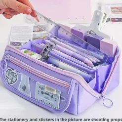 Large Capacity Student Pencil Case High Appearance Level Girl Stationery Case Multi-functional Pencil Case