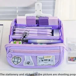 Large Capacity Student Pencil Case High Appearance Level Girl Stationery Case Multi-functional Pencil Case