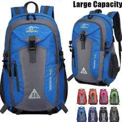 Large Capacity Waterproof Polyester Backpack for Hiking, Travel, and School - Durable and Versatile for Students and Outdoor Enthusiasts, Back to School