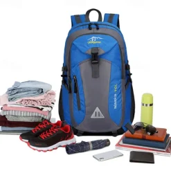 Large Capacity Waterproof Polyester Backpack for Hiking, Travel, and School - Durable and Versatile for Students and Outdoor Enthusiasts, Back to School