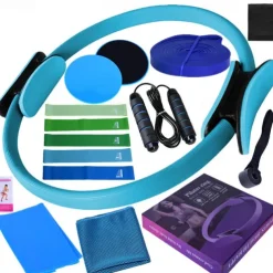Latex Yoga Elastic Band 15 Piece Set Of Fitness Ice Towels Sliding Plate Tension Band 3 Meter Jump Rope Pilates Loop