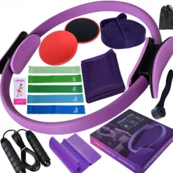 Latex Yoga Elastic Band 15 Piece Set Of Fitness Ice Towels Sliding Plate Tension Band 3 Meter Jump Rope Pilates Loop