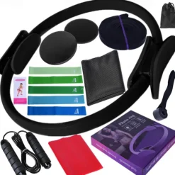 Latex Yoga Elastic Band 15 Piece Set Of Fitness Ice Towels Sliding Plate Tension Band 3 Meter Jump Rope Pilates Loop