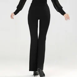 Latin Dance Ballroom Dance Pants Pure Color Splicing Women's Performance Training High Modal