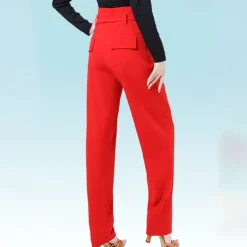 Latin Dance Ballroom Dance Pants Sashes / Ribbons Buttons Pure Color Women's Performance Training High Spandex