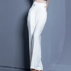 Latin Dance Ballroom Dance Pants Buttons Women's Performance Daily Wear High Spandex