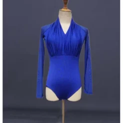Latin Dance Dance Costumes Leotard / Onesie Pure Color Women's Performance Training Long Sleeve High Milk Fiber