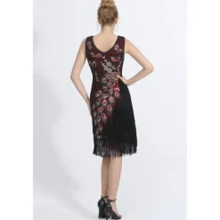 Latin Dance Dance Costumes Dress Beading Tassel Sequins Women's Performance Party Sleeveless Natural Polyester