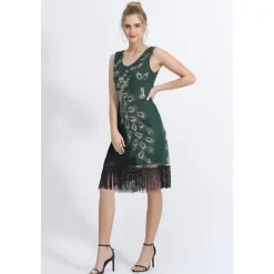 Latin Dance Dance Costumes Dress Beading Tassel Sequins Women's Performance Party Sleeveless Natural Polyester