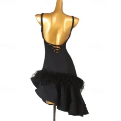 Latin Dance Exotic Dancewear Dress Crystals / Rhinestones Women's Performance Daily Wear Sleeveless Spandex