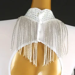 Latin Dance Exotic Dancewear Dress Tassel Crystals / Rhinestones Women's Performance Daily Wear Long Sleeve Spandex