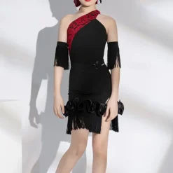 Latin Dance Kids' Dancewear Skirts Lace Girls' Performance Daily Wear Sleeveless Natural Spandex