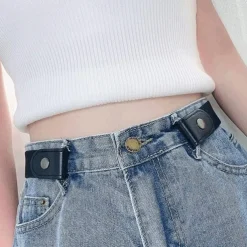 lazy belt unisex all-match elastic jeans seamless invisible belt