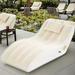 Lazy Inflatable Sofa - Red PVC Flocked Portable Foldable Lounge Chair for Office, Balcony, Camping & Outdoor Travel - Lightweight & Easy to Inflate 188cm*90cm*78cm