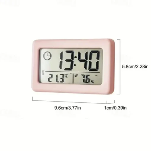 LCD Digital Clock Mute Desktop Clock Temperature Sensor Battery Powered LED Electronic Alarm Clocks Bedroom Indoor Wall Clocks