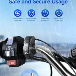 Leading Mobile Phone Charger Motorcycle USB Fast Charging Waterproof TYPE-C Charging Seat SAE Interface