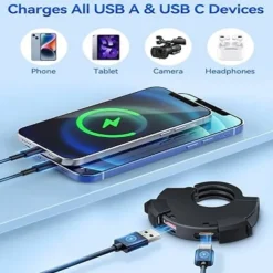 Leading Mobile Phone Charger Motorcycle USB Fast Charging Waterproof TYPE-C Charging Seat SAE Interface