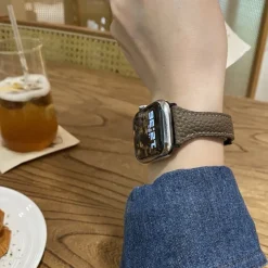 Leather Band Compatible with Apple Watch band 38mm 40mm 41mm 42mm 44mm 45mm 49mm Adjustable Genuine Leather Strap Replacement Wristband for iwatch Ultra 2 Series 9 8 7 SE 6 5 4 3 2 1