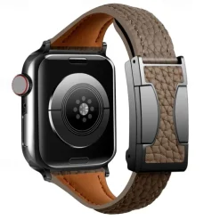 Leather Band Compatible with Apple Watch band 38mm 40mm 41mm 42mm 44mm 45mm 49mm Adjustable Genuine Leather Strap Replacement Wristband for iwatch Ultra 2 Series 9 8 7 SE 6 5 4 3 2 1